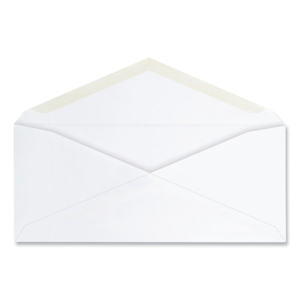 Universal Business Envelope, #10, Commercial Flap, Gummed Closure, 4.25 x 9.63, White, PK125, 125PK UNV36329